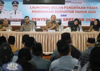 Wali Kota Tanjungbalai Buka Launching Pendataan Pajak Kendaraan Bermotor dan Penyerahan DHKP SPPT P-2 Tahun 2025