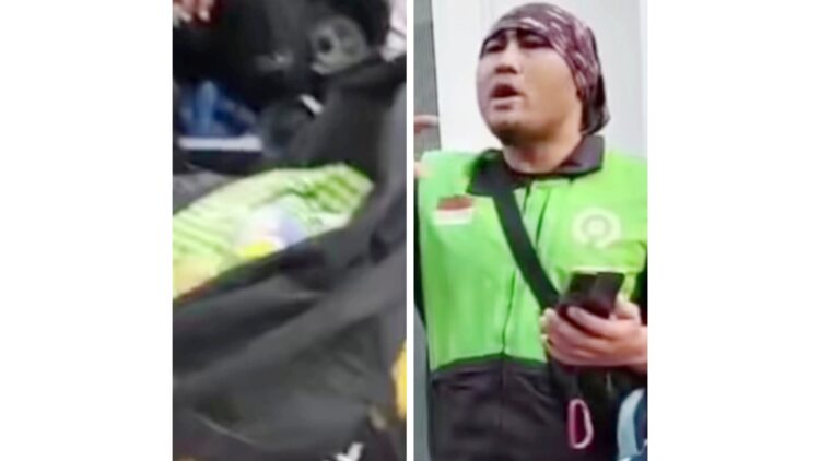Mayat Bayi Dan Driver Ojol Jalan Ampera, Medan Timur. (Foto Ist)