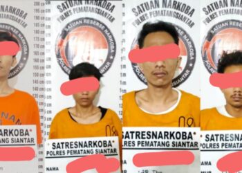 Keempat tersangka pengedar yang ditangkap