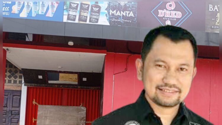Direktur Reserse Narkoba Polda Sumut, Kombes Pol Jean Calvijn Simanjuntak dan D'Red KTV & Club. (Foto Ist)