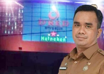 Kepala Dinas Pariwisata Kota Medan, M. Odi Anggia Batubara dan D' Red KTV & Club. (Foto Ist)