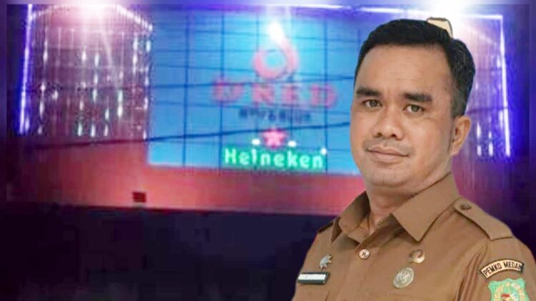 Kepala Dinas Pariwisata Kota Medan, M. Odi Anggia Batubara dan D' Red KTV & Club. (Foto Ist)