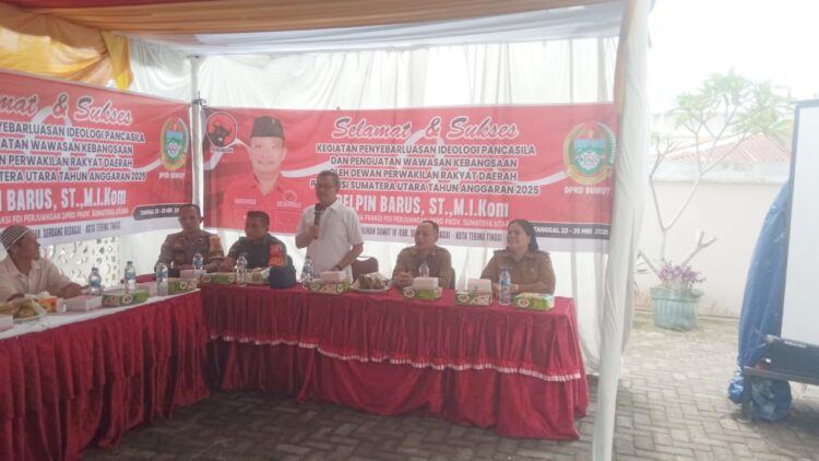 Delpin Barus S.T M.Ikom Anggota DPRD dari Dapil Sumut IV, Provinsi Sumatera Utara (Sumut) dari Fraksi PDI Perjuangan menggelar Reses