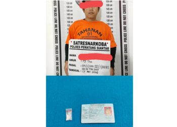 Tersangka P alias Dana dan barang bukti