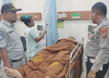 Personil Sat Lantas Bripka Rolianto Pasaribu kondisi luka luka dan opname di rumah sakit