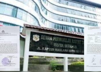 Gedung DPRD Kota Medan - Surat Laporan Polisi Dugaan Pemerasan Ketua Komisi 3 DPRD Medan, Salomo Pardede. (Foto Ist)