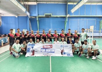 Pelindo Regional 1 dan 2 Teluk Bayur Gelar Friendly FUn Minton di Pekan Baru