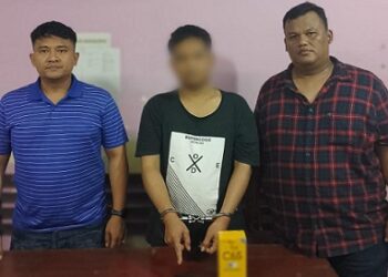 Pelaku Curas, AS diapit Kanit Reskrim Polsek Perdagangan IPDA Gerry Simanjuntak 