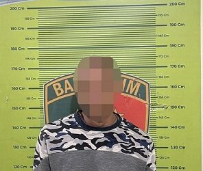 Ayah " badau " berinisial AB (38) yang melakukan tindakan cabul kepada putri kandungnya. (Foto Ist)