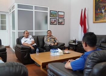 Wali Kota Tanjungbalai, Mahyaruddin Salim kunjungan silaturahmi sekaligus kordinasi kepada Kapolres Asahan AKBP Afdhal Junaidi 