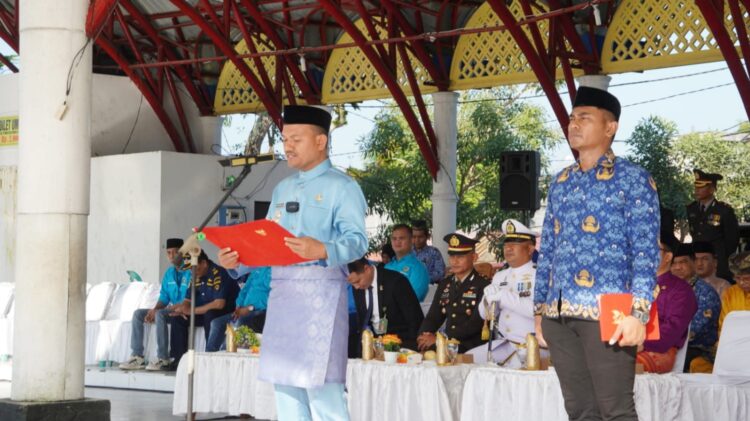 Wali Kota Tanjungbalai, Mahyaruddin Salim, bertindak sebagai inspektur upacara (Irup) peringatan Hari Lahir Pancasila Tahun 2025