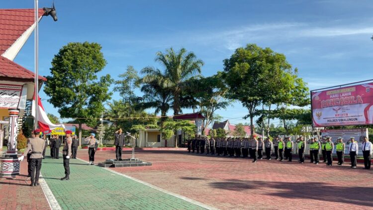 Polres Simalungun Gelar Upacara  Peringati Hari Lahir Pancasila 2025