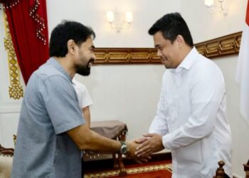 Bobby Nasution dan Gubernur Aceh H Muzakir Manaf (Mualem). (Foto Ist)