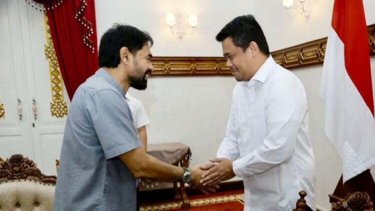 Bobby Nasution dan Gubernur Aceh H Muzakir Manaf (Mualem). (Foto Ist)
