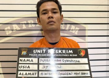 Putra Jukir yang ditangkap Polsek Medan Area. (Foto Ist)
