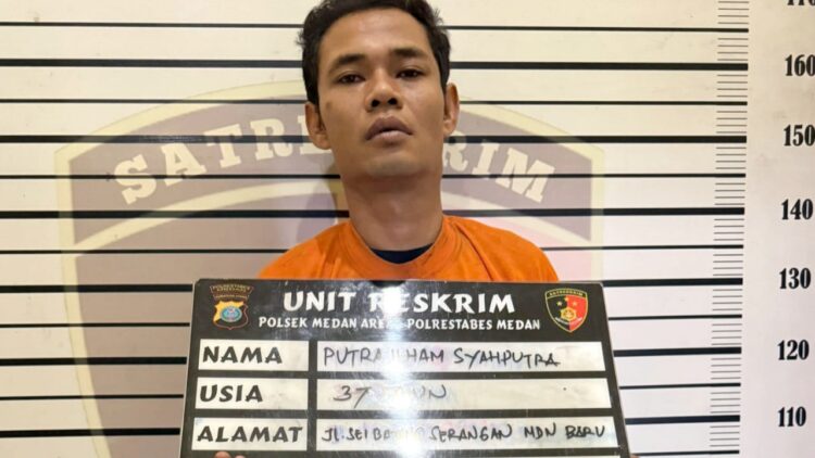 Putra Jukir yang ditangkap Polsek Medan Area. (Foto Ist)