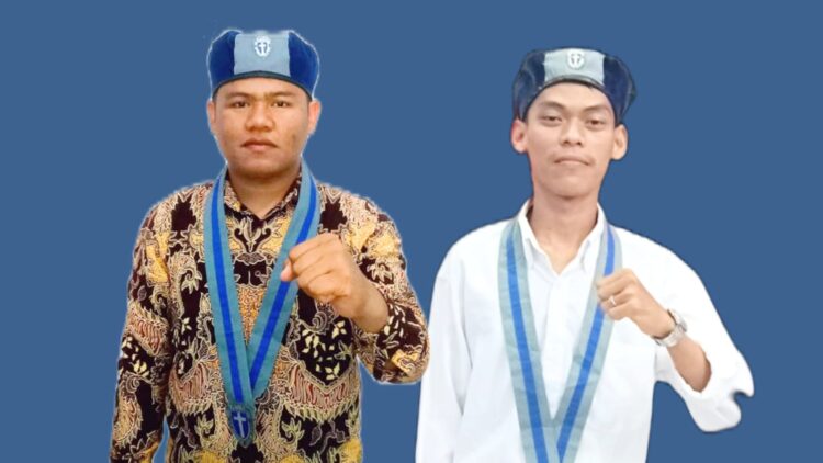 Ketua GMKI Cabang Pematangsiantar-Simalungun Yova Purba dan Ketua Bidang Aksi dan Pelayanan Depandes Nababan