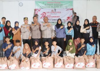Kapolres Simalungun AKBP Marganda Aritonang, S.H., S.I.K., M.M pimpin Anjangsana ke Panti Asuhan