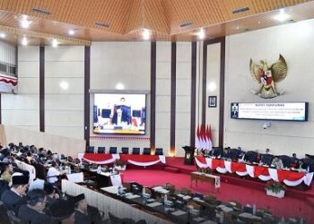 Paripurna agenda penjelasan Walikota Medan terhadap Ranperda Kota Medan tentang laporan pertanggungjawaban pelaksanaan APBD TA 2024. (Foto Ist)