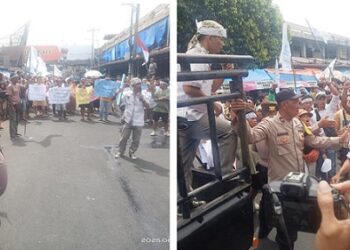Massa KP2H gelar aksi mimbar umum dan nyaris adu jotos dengan massa DPP  P3B Kota Pematangsiantar