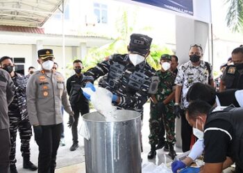 Lanal TBA Musnahkan 4,5 Kg Sabu Bukti Kuat Sinergitas Aparat Negara