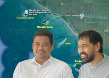 Gubernur Sumut Bobby Nasution - Gubernur Aceh Muzakir Manaf ( Mualem). (Foto Ist)