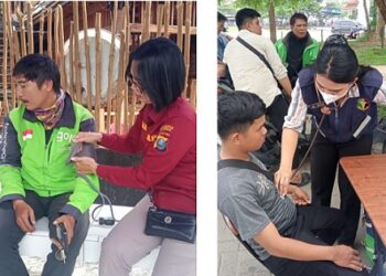 Polresta Deli Serdang Gelar Pemeriksaan Kesehatan Gratis Bagi Pengemudi Ojol