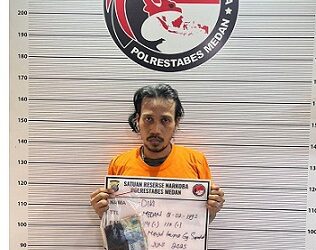 Paulus Barus alias Uci Bucus Pengedar sabu yang ditangkap polisi. (Foto Ist)