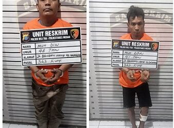 Pelaku pencurian modus bongkar bangunan yang ditembak dan Pelaku penadah. (Foto Ist)