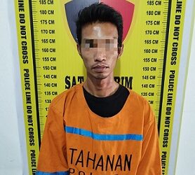 JAS tersangka pembunuhan kekasihnya yang sudah ditahan Sat Reskrim Polres Pematangsiantar