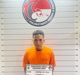 SR alias R pengedar sabu yang ditangkap. (Foto Ist)