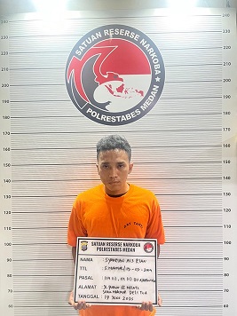 SR alias R pengedar sabu yang ditangkap. (Foto Ist)