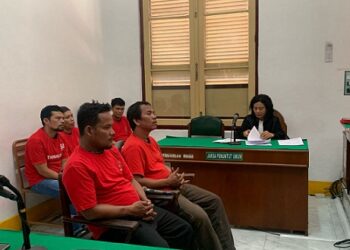 Empat kurir sabu sebanyak 40 kg yang divonis mati dalam persidangan di PN Medan. (Foto Ist)
