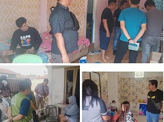 Kasat Resnarkoba AKP Jonni H. Pardede SH saat pimpin razia di Kos kosan