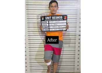 Pelaku pencuri pencurian betor yang diringkus dan mendapat tembakan. (Foto Ist)