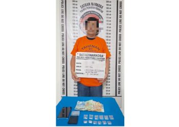 Tersangka IA beserta barang bukti sudah diamankan Sat Resnarkoba Polres Pematangsiantar