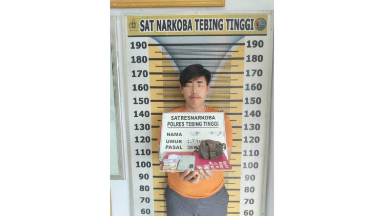 Pelaku SA dan barang bukti sudah diamankan Sat Resnarkoba Polres Tebing Tinggi