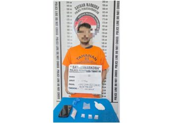 Pelaku Ir beserta barang bukti diamankan di Sat Resnarkoba Polres Pematangsiantar