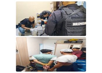 Dansat Brimob Polda Sumut, Kombes Pol Rantau Isnur Eka bersama tim BNNP Sumut menggerebek rumah kos dan berhasil menyita 36 kg sabu. (Foto Ist)