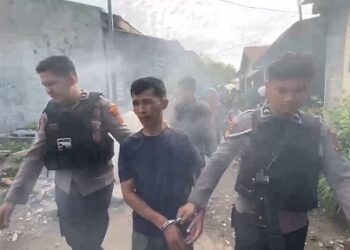 Satres Narkoba Polrestabes Medan melakukan operasi Gerebek Sarang Narkoba (GSN) di kawasan Jalan Kelambir V Gang Tower dan Gang Keluarga, Kecamatan Medan Sunggal. (Foto Ist)