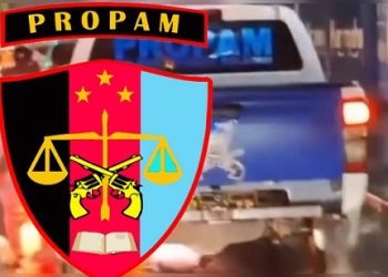 Mobil Propam Polres Tapanuli Selatan (Tapsel) yang dibawa keliling dan dikemudikan anak dibawah umur. (Foto Ist)