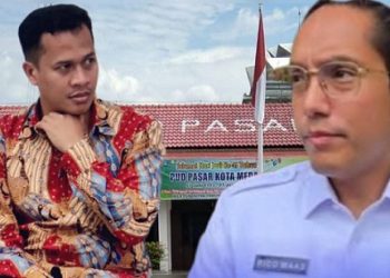 Plt. Direktur Utama PUD Pasar Imam Abdul Hadi dan Wali Kota Medan Rico Tri Putra Bayu Waas. (Foto Ist)