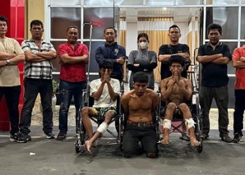 Tiga komplotan begal sadis kepada cleaning service akhirnya berhasil diringkus tim Unit Reskrim Polsek Medan Area dibantu Polsek Medan Kota. (Foro Ist)