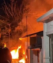 Tiga Rumah di Tebing Tinggi Hangus Terbakar