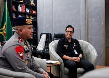 Wali Kota Medan, Rico Tri Putra Bayu Waas saat menerima kunjungan Danpas Brimob I, Korps Brimob Polri, Brigjen Pol Anang Sumpena. (Foto Ist)