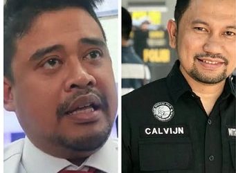 Gubernur Sumut Bobby Nasution- Direktur Narkoba Polda Sumut, Kombes Pol Jean Calvijn Simanjuntak. (Foto Ist)