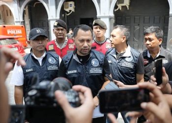 Direktur Reserse Narkoba Polda Sumut Kombes Pol Dr. Jean Calvijn Simanjuntak berikan keterangan kepada wartawan usai pimpin prarekontruksi di THM Jalan Rakutta Sembiring