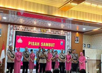 Para Pejabat Baru di Polres Simalungun saat pisah sambut
