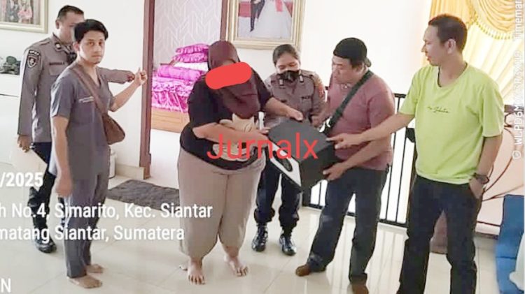 Unit Jatanras Sat Reskrim Polres Pematangsianțar bersama SPKT amankan pelaku DP dan barang bukti brangkas dari rumah korban