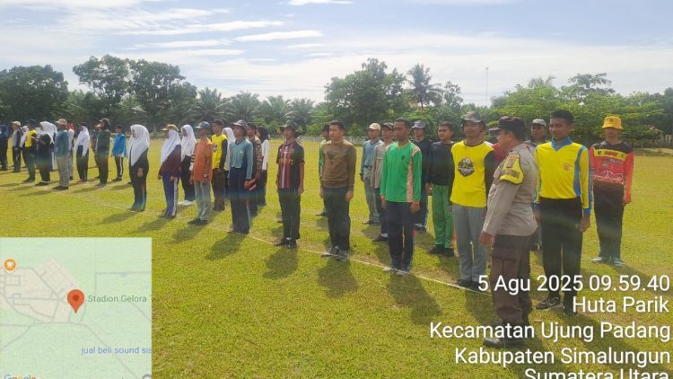 Polsek Bosar Maligas Aktif Latih Paskibra Siswa SMAN 1 Ujung Padang